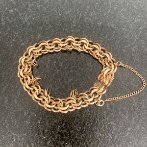Charm bracelet, gold filled with jump rings for charms